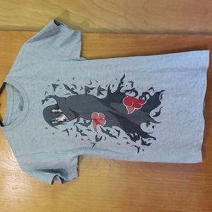 Naruto Itachi birds gray t-shirt